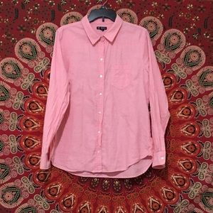 Pink Long Sleeved Button Up Shirt